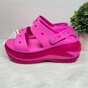 NEW Crocs Pink Mega Crush Sandal‎ Platform Women Size 12